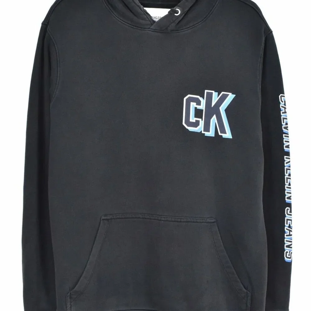 Modern Calvin Klein hoodie, black graphic sweatshirt - AU M - Picture 1 of 5